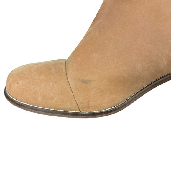 Toms Esme Leather Chelsea Tan Brown Leather Nubuck Boots Chunky Heel Womens 9 - Picture 5 of 16